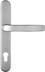 Solid stainless steel lever handle with long back plate 253-270