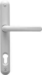 White offset lever handle